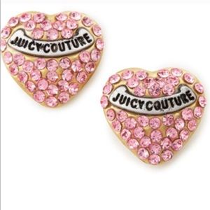 Juicy Couture Pink Heart Stud Earrings
